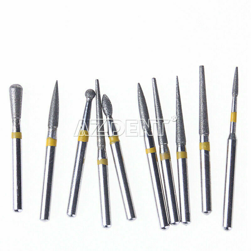 50 Packs Dental Diamond Coated Burs FG-105 Ceramics Composite Polishing Drill