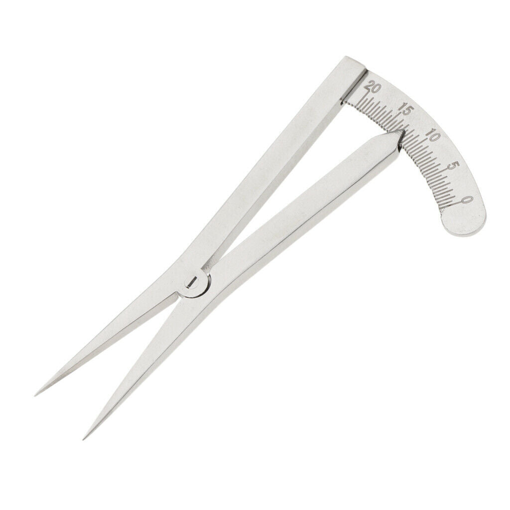Stainless Steel Ophthalmic Eye Caliper Double Eyelid Scale Self Lock Straight
