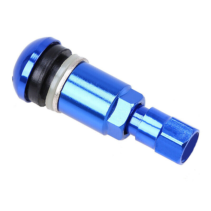 Blue CNC Aluminum Motorcycle Wheel Tire Tubeless Valve Cap Stem Scooter New