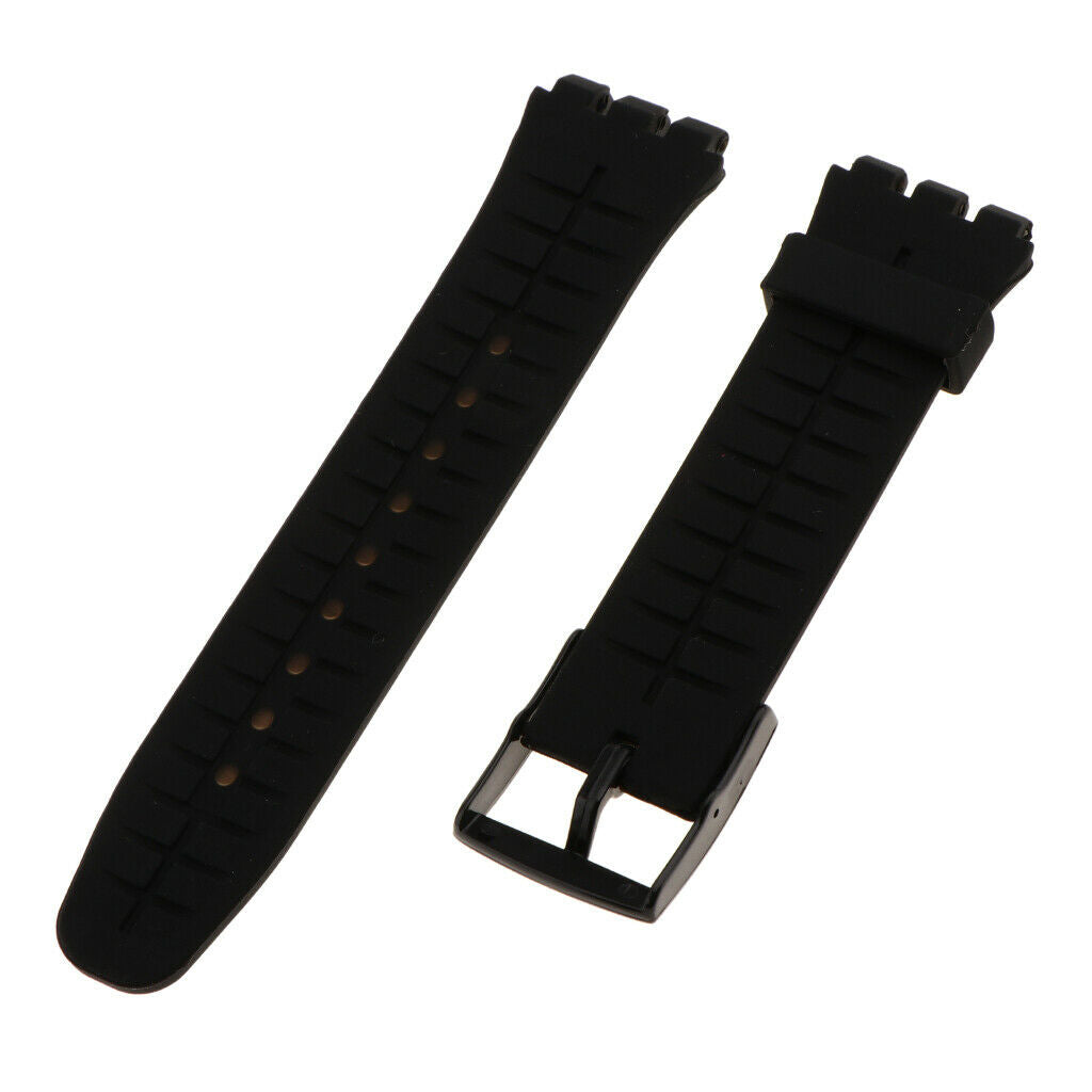 Silicone Watch Bands Watch Straps Replacement Rubber Wrist Band Black