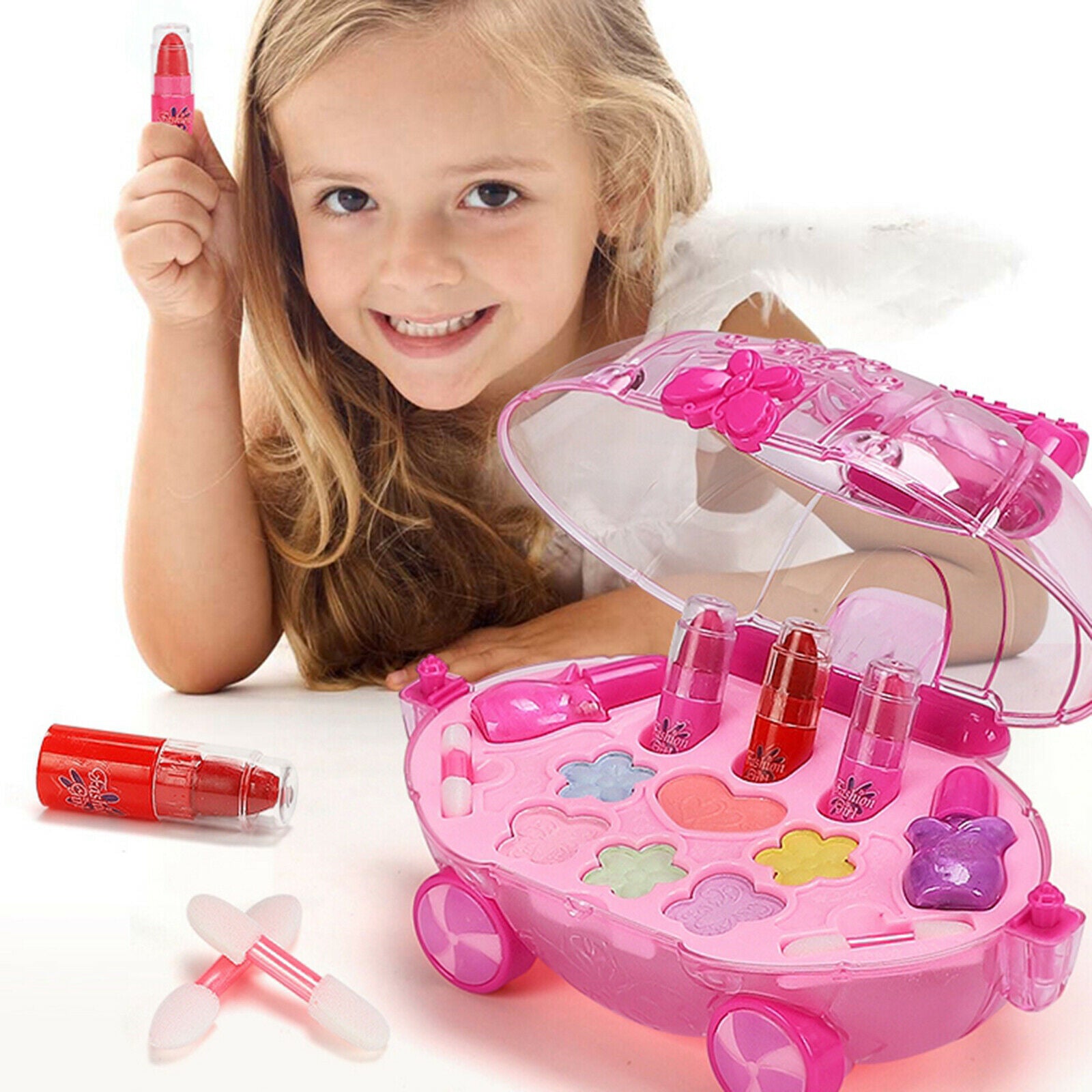 2x Safe Girls Makeup Set Washable Princess Beauty Cosmetics Dress Up Gift