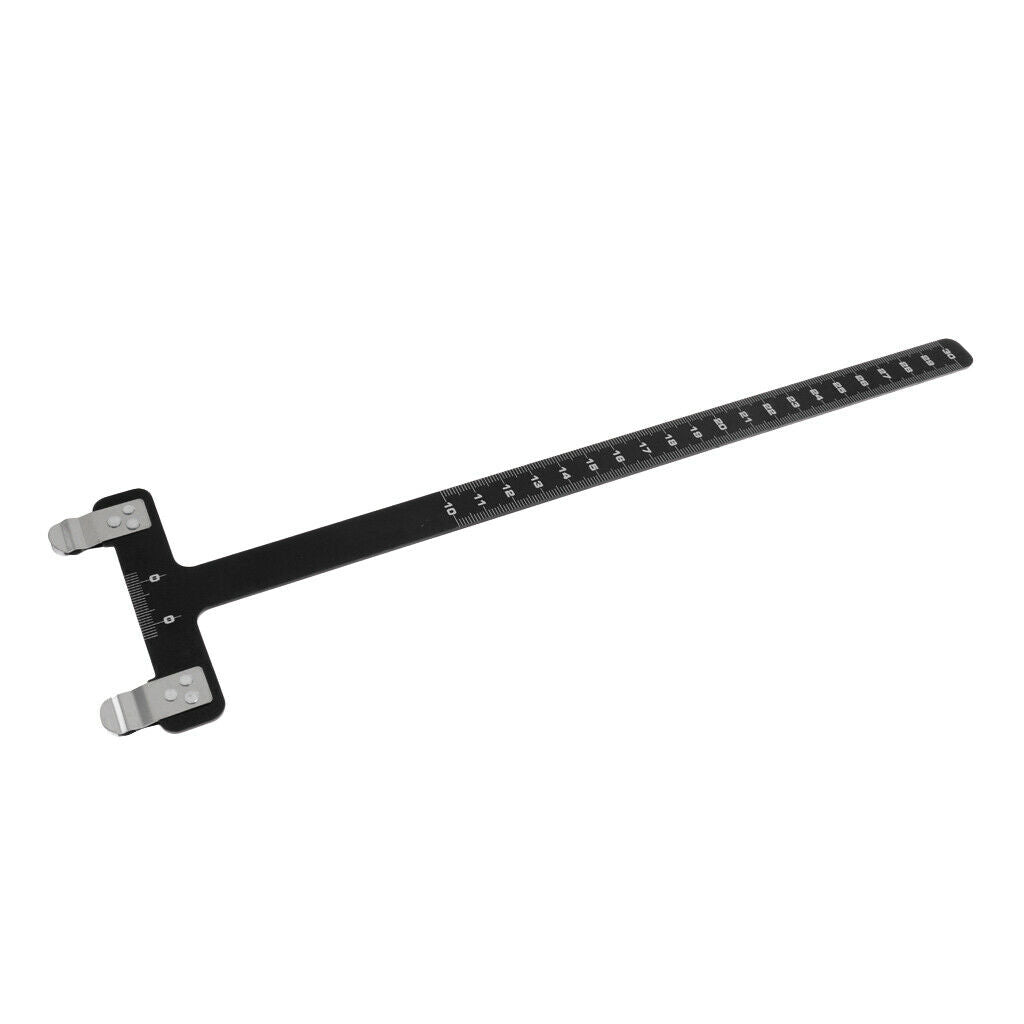 Aluminum Alloy Bow Square T Shape Measurement 12inch for Recurve Bow Black