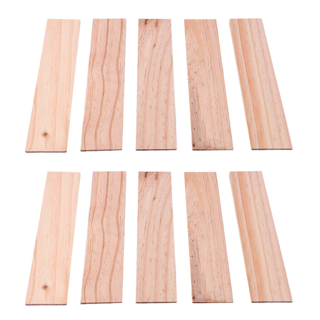 10PCS Natural Balsa Wood Veneer Plain Plate for Crafts Ship 250x50x3mm