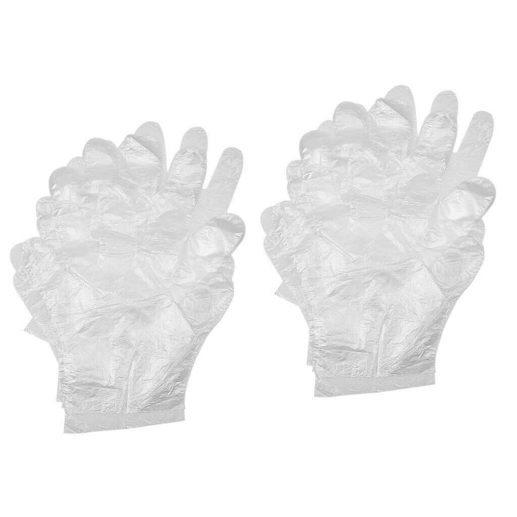 240pcs Soft Stretchy Seamless LDPE Finger Gloves for Kitchen Household
