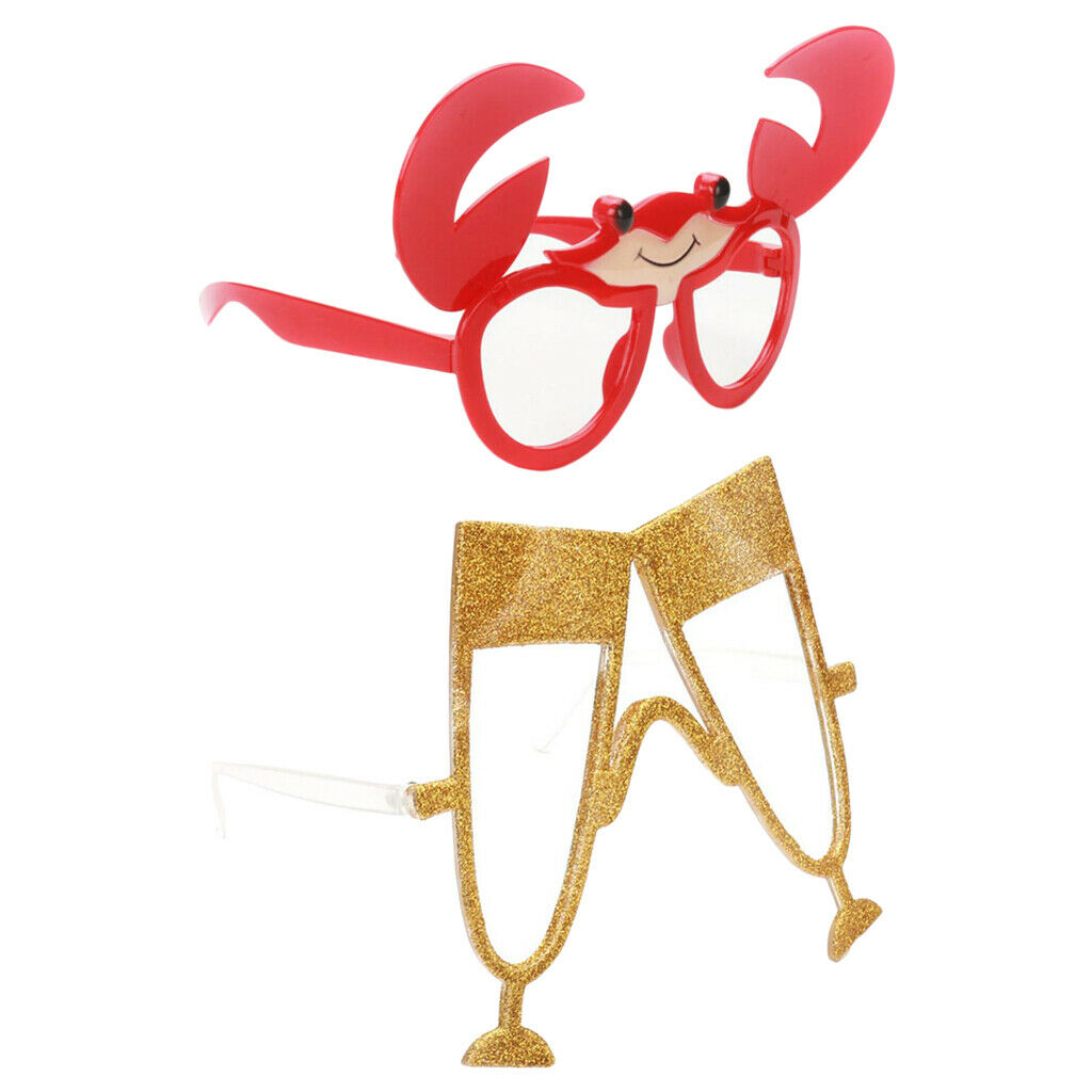 2Pcs Funny Novelty Party Sunglasses Plastic Party Glasses Costumes Photo