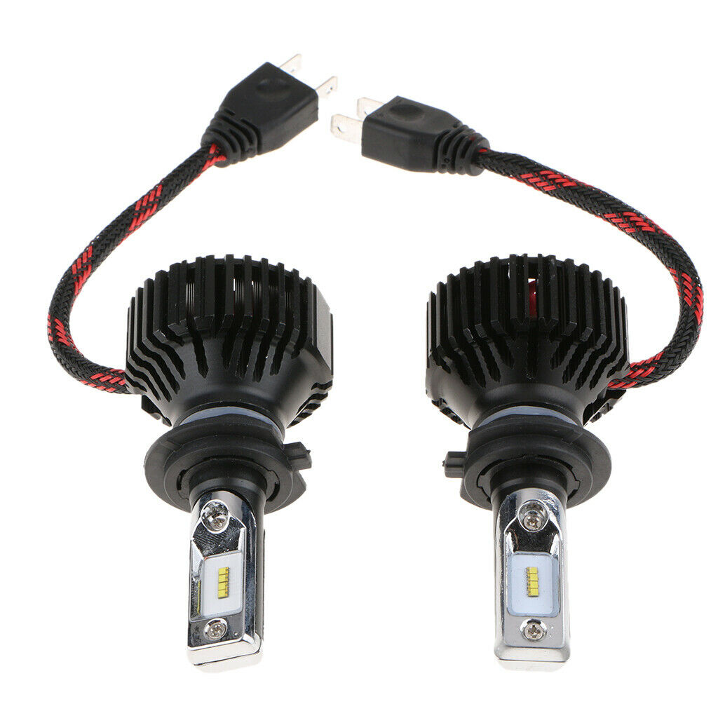 2 Pieces Car LED Light Headlight COB Fog Bulbs Beam Lamp 6500K 8000LM H7