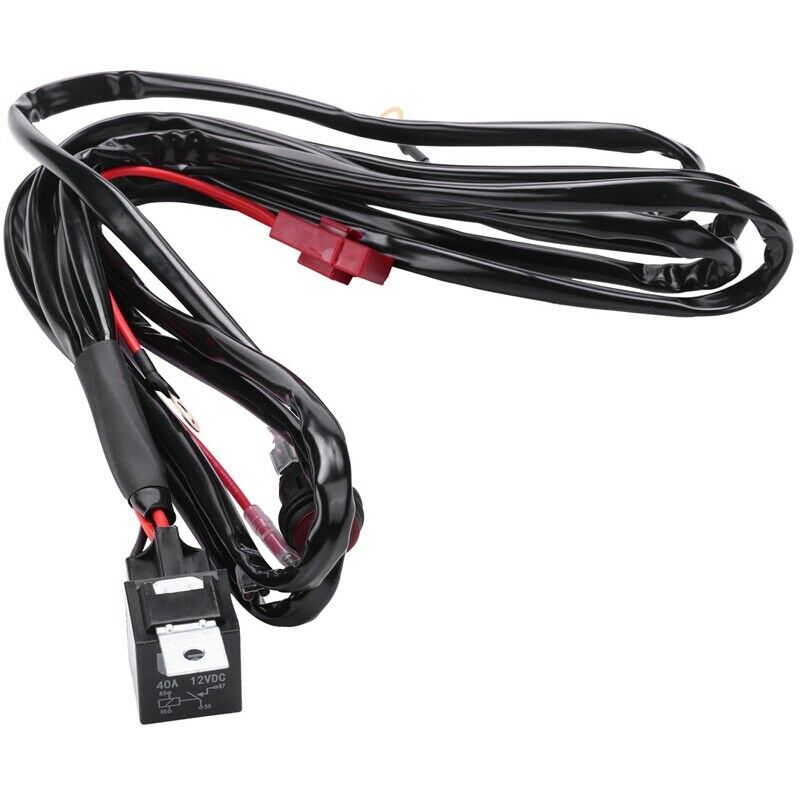 12V 40A Relay Wi Harness Work Fog Light Bar Kit ON/OFF Switch Led Spotlight O7Y4