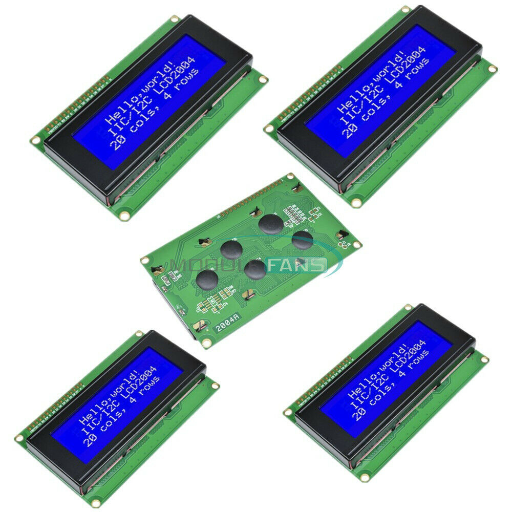 5PCS 204 2004 20X4 Character LCD Display Module HD44780 Blue Blacklight 5V