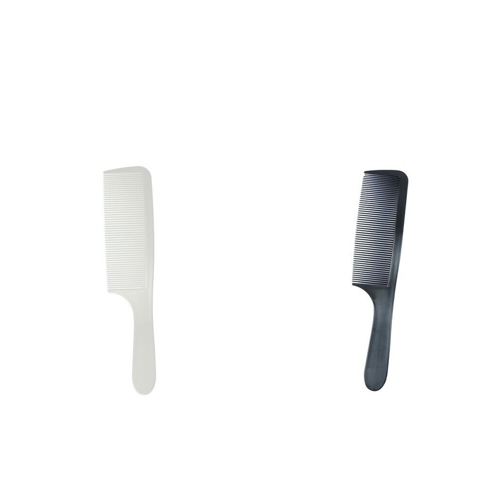 2Pcs Pro Curved Hair Clipping Cutting Comb Barber Salon Round Top For Men