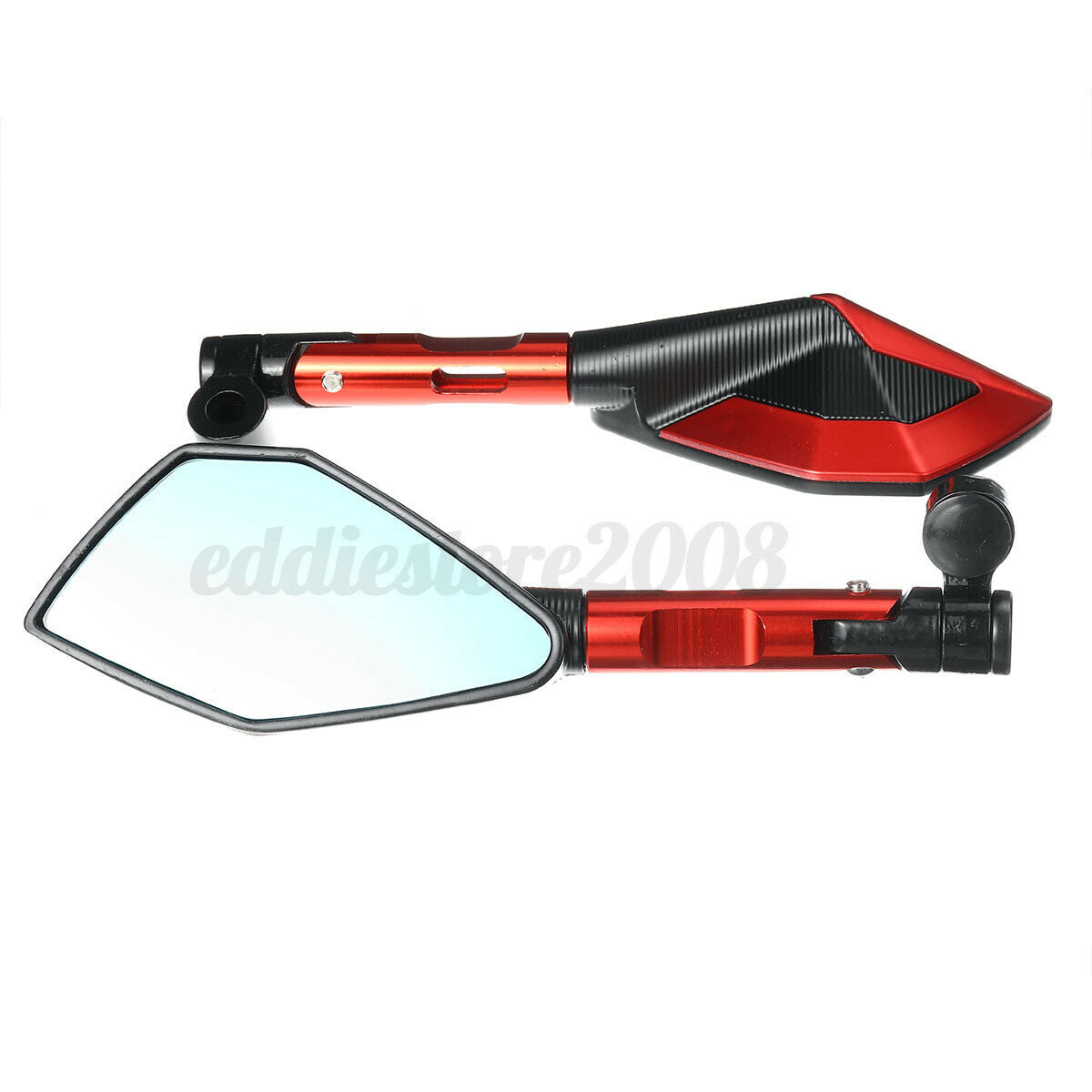 2x 8mm 10mm CNC Motorcycle Rearview Mirror Short Rod Accessories Re â—