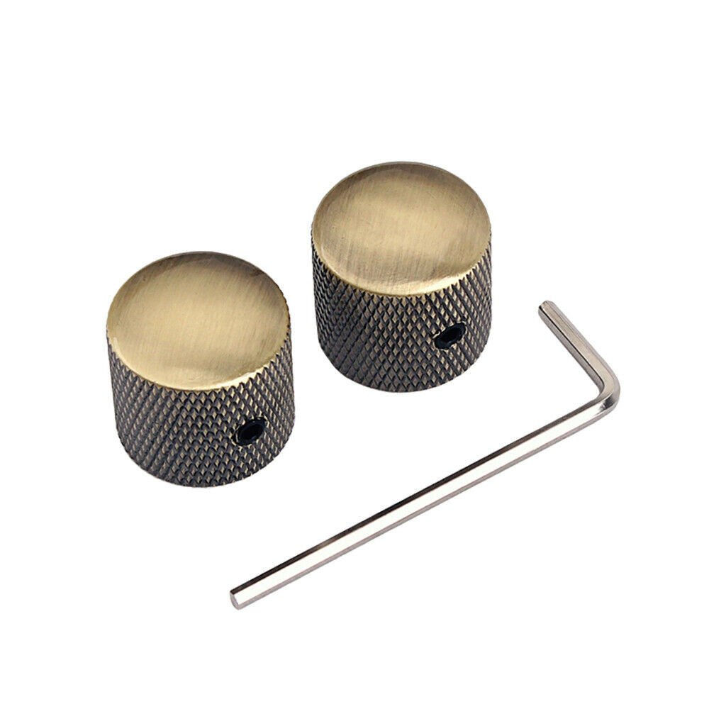 Pack of 2  Electric Guitar / Bass Volume Tone Electronic Control Knobs