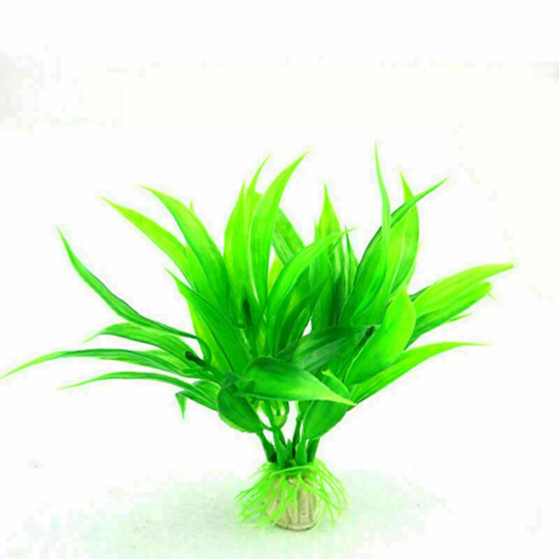 Practical Fish Tank Aquarium Decor Green Plastic Water Grass Plant Ornament NEW