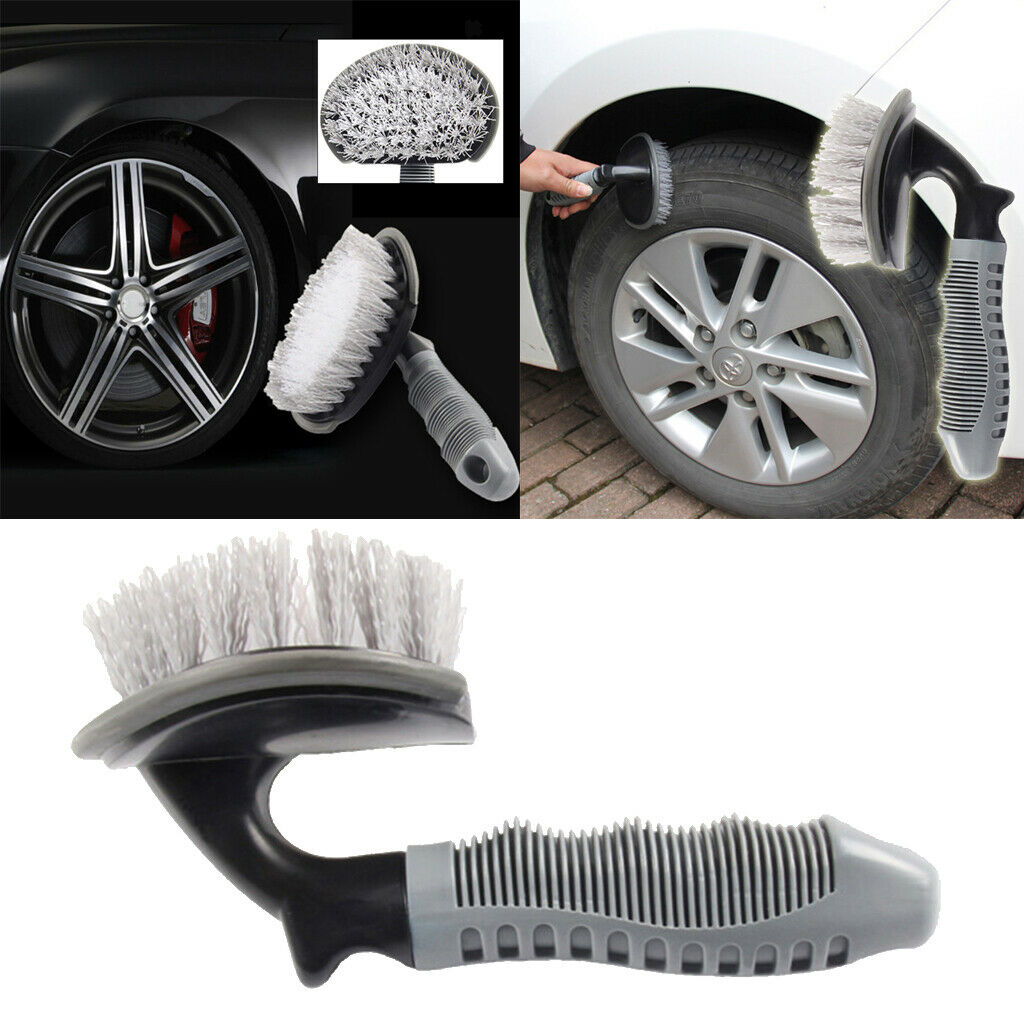 Soft Handle Bicycle Auto Car Wheel Tire Hub Rim Detailing Brush Washer Tool
