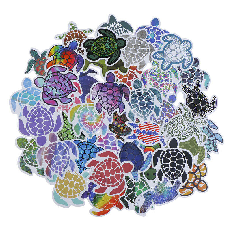 41Pcs Sea Turtle Stickers Cartoon Stickers Pack For Skateboard Car Kids T.l8