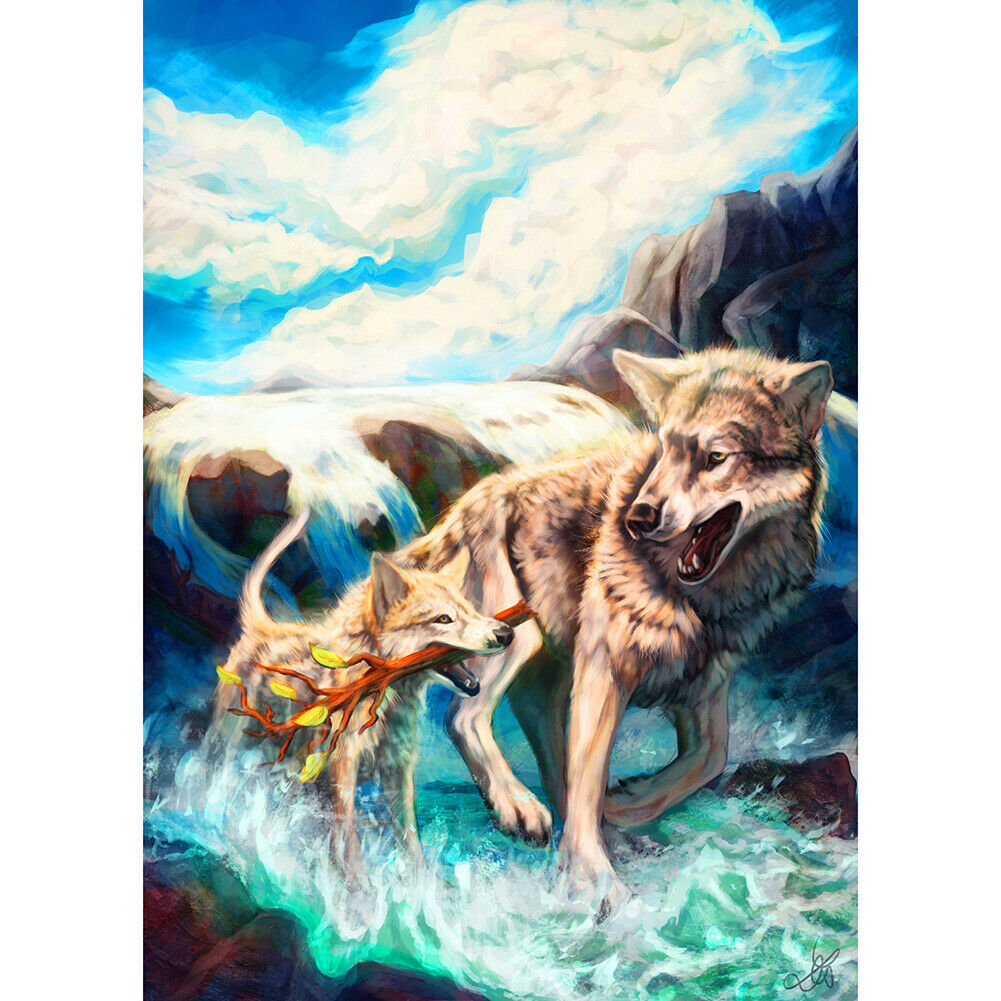 1000pcs DIY Branch Wolves on River Puzzle Educational Learning Jigsaw Toys @