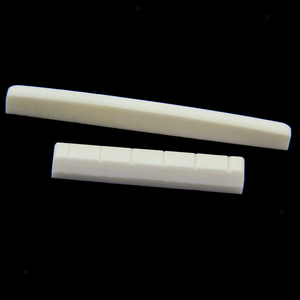 6 Set Classical Guitar Buffalo Bone Saddle & Nut DIY Guitar Repair Parts