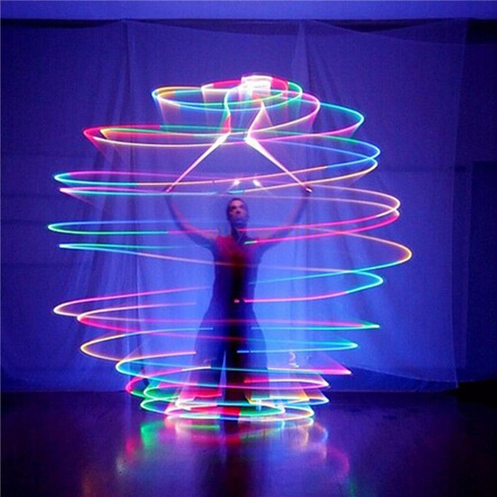 LED Multi-Coloured Glow POI Thrown Ball Light up For Belly Dance Hand Prop BDAU