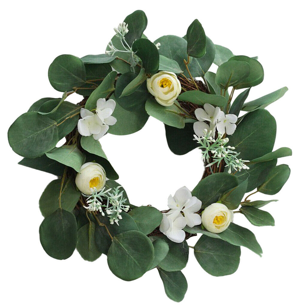 Green Leaf Vines Wreath for Summer/Fall Festival Celebration Front