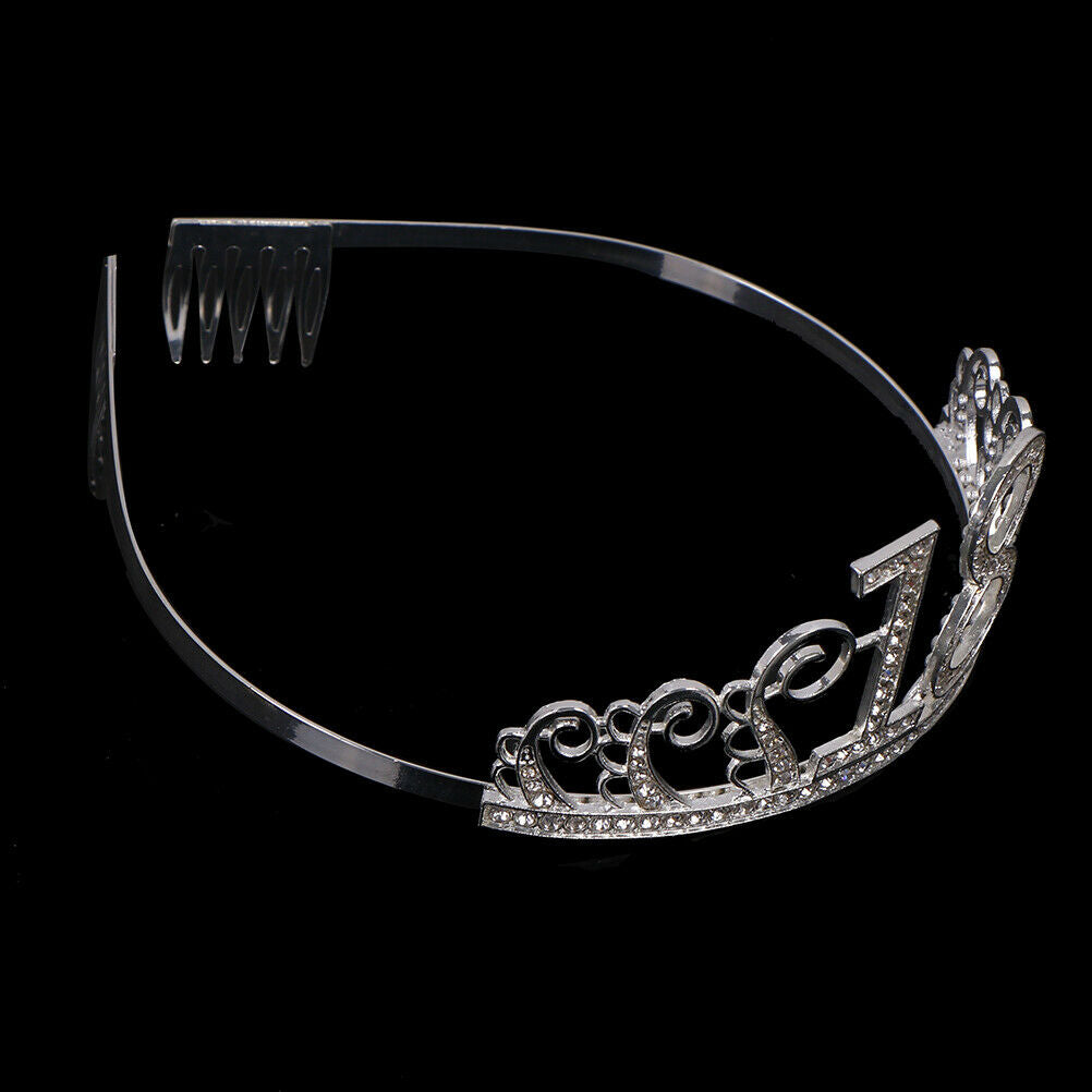 18Years Old Birthday Crown Crystal Hairband Girl Tiara Princess Head Acce.l8