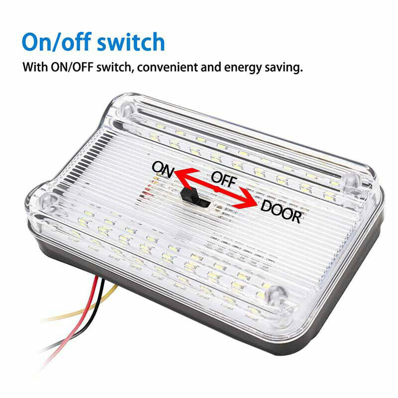 DC12V White 36 LED Roof Reading Lamp Ceiling Interior RV Trunk Light With Switch