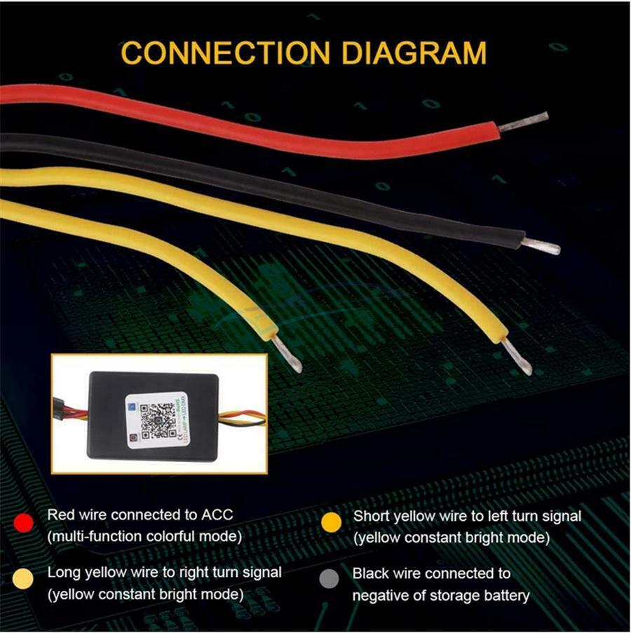 12V-24V RGB Multi-color PC Protector Lens Angel Eyes Ring Lights For iOS Android