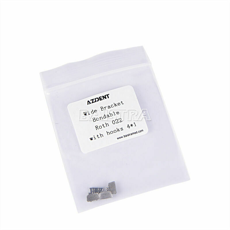 50 X Dental Ortho Wide Brackets Bondable Roth 022 With 1st Molar Hooks 4 AZDENT