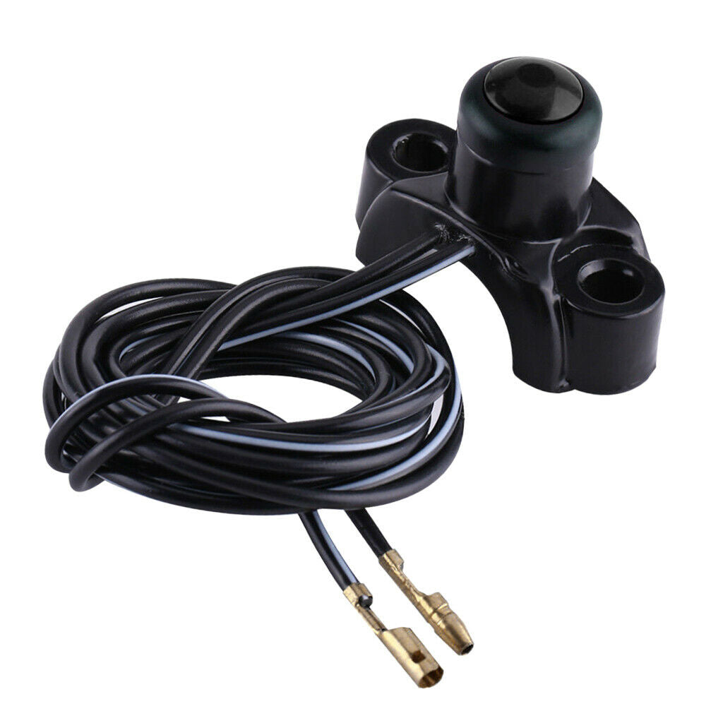 Motorcycle 22mm Handlebar Engine Kill Stop Start Button Switch Green+Black