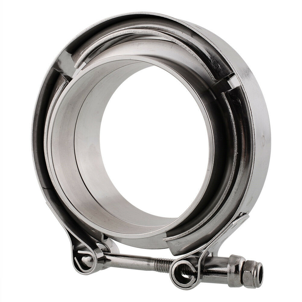 New 3" 76mm 304 Stainless Steel Car Turbo Exhaust Pipes Parts V-band Clamp Kit