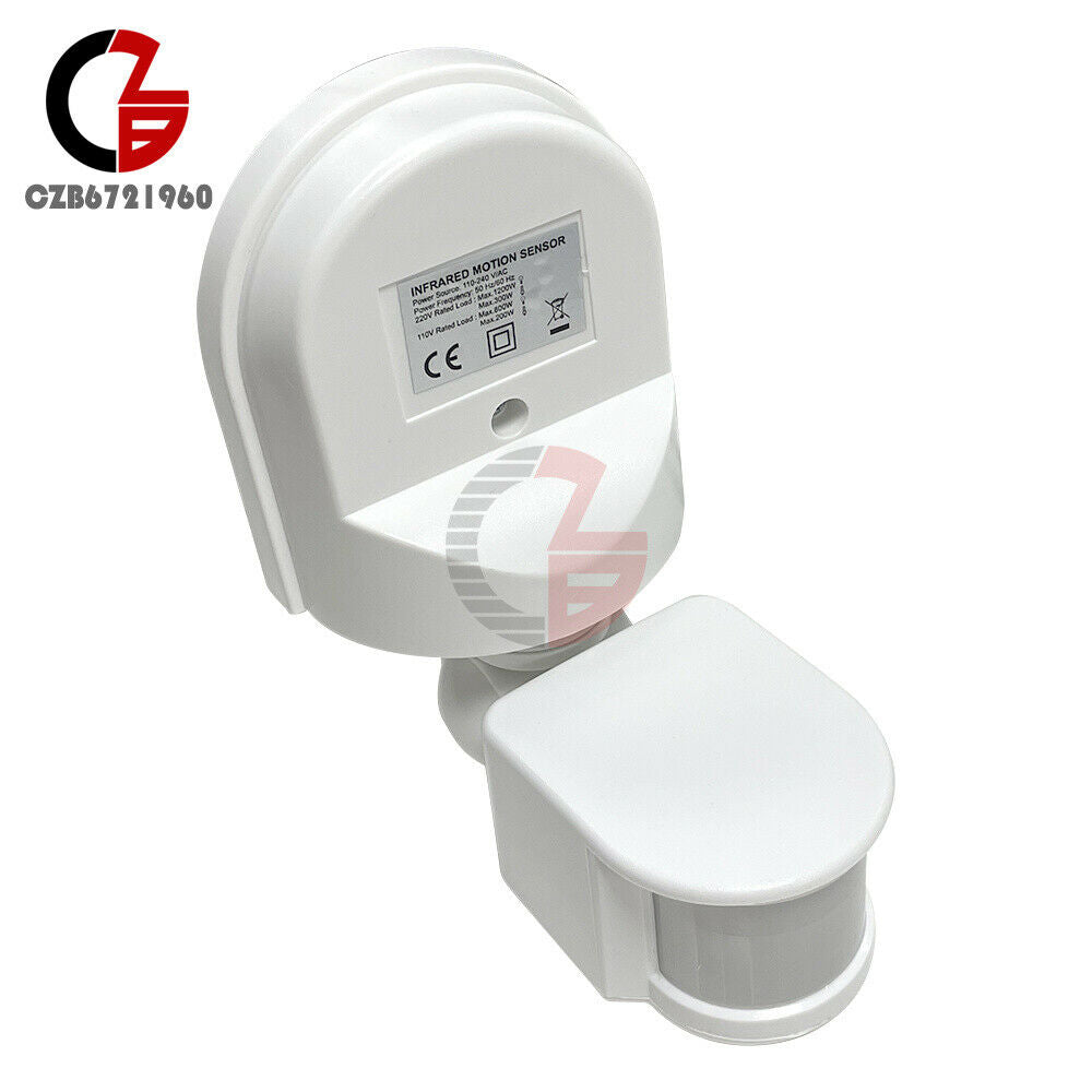 White Waterproof Security 110-240V Infrared AC Automatic Body Induction Switch