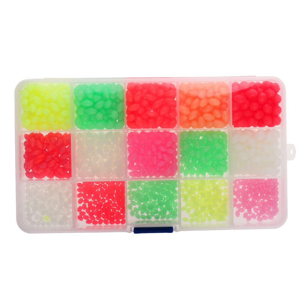 Fishing Lure Beads Luminous Colorful Oval Round Shaped Fishing Lures Beads In