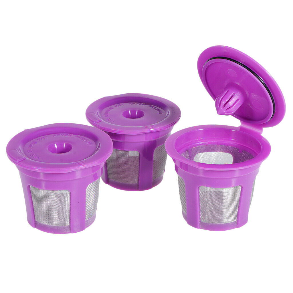 3-piece Reusable K Cups 100x Disposable Paper Filter for Keurig 2.0 1.0