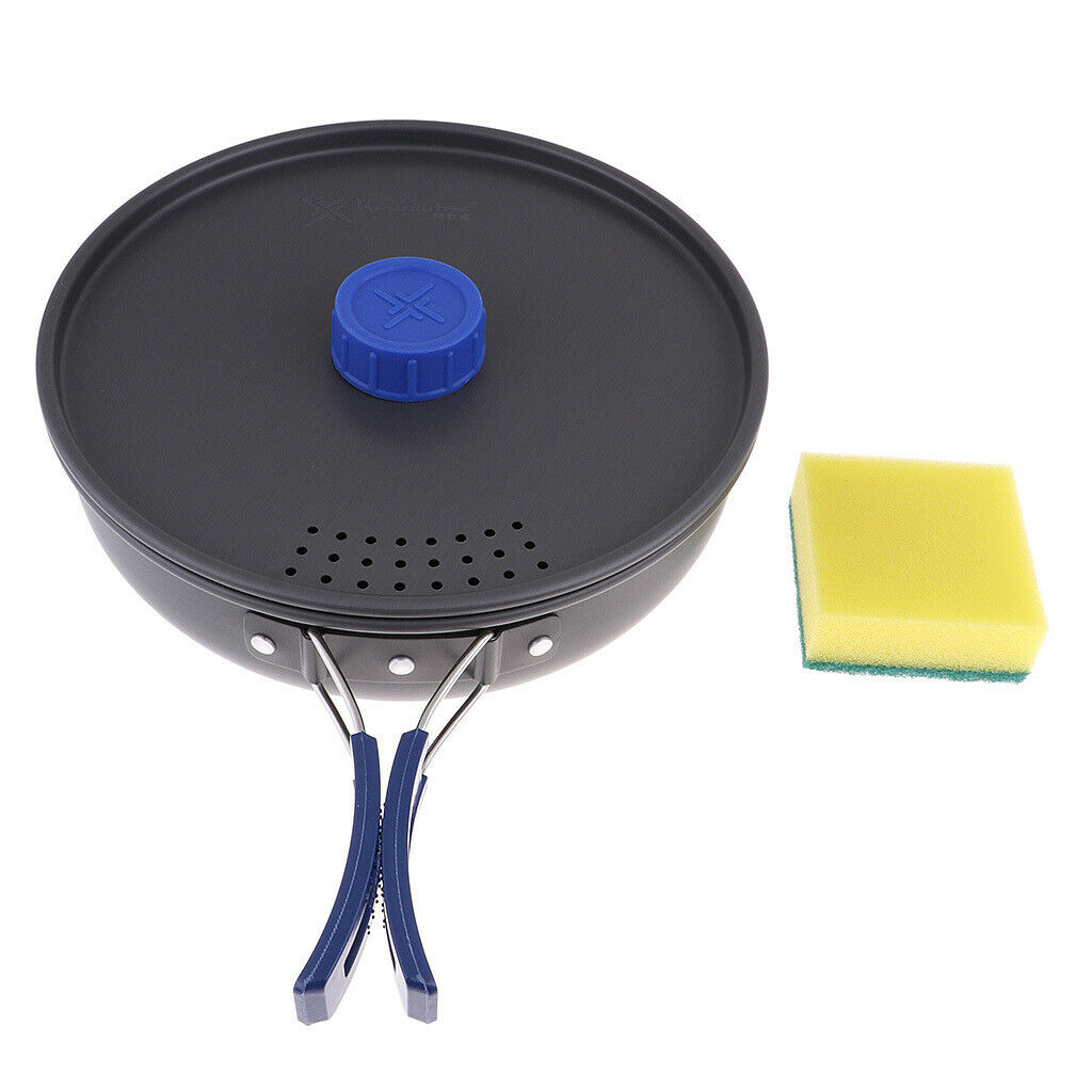 2-3 Person Camping Fry Pan Outdoor Portable Picnic Cooking Cookware with Lid