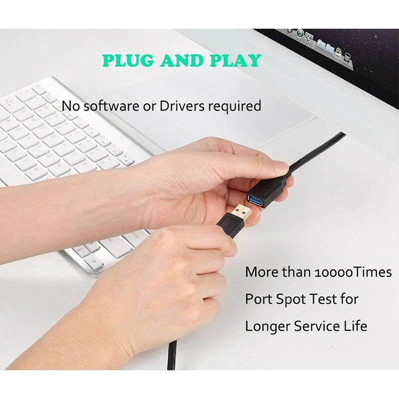 USB 3.0 Extension Cable 16.4Ft, Type A Male to Female USB Extension Cable f D9M1