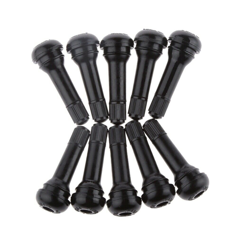 10 Packs TR414 Tire/Wheel Air Pressure Stem Valve Caps For Car Rubber Zinc