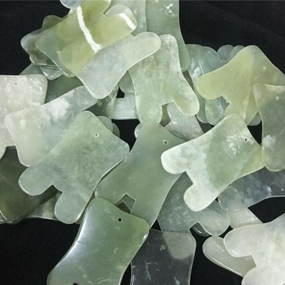 1x Massage Jade Stone Board Gua Sha Face Body SPA Facial Massager Scraping Tools