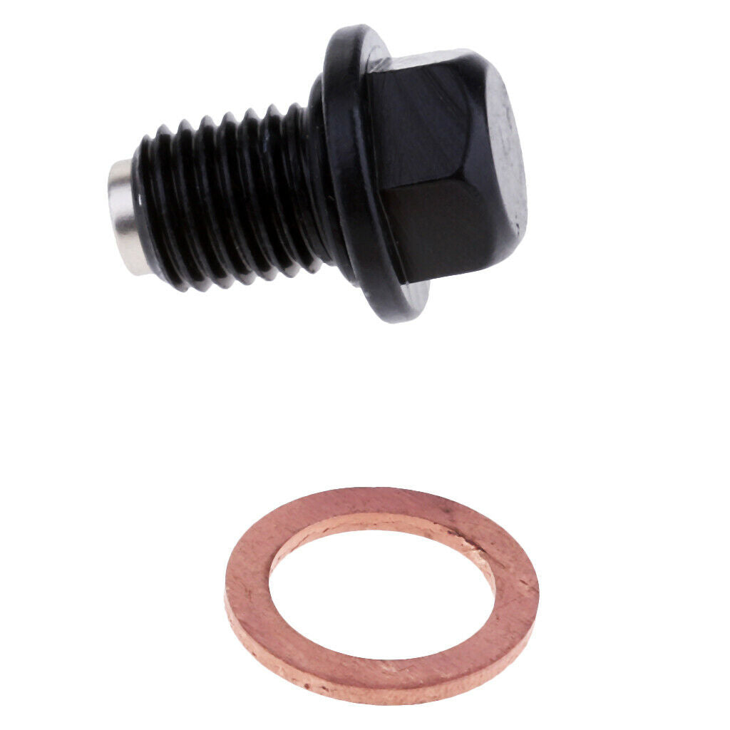 Magnetic Oil Drain Plug Bolt for YAMAHA FZ FJ MT 09 YZF-R1 R6 TRX850, Black