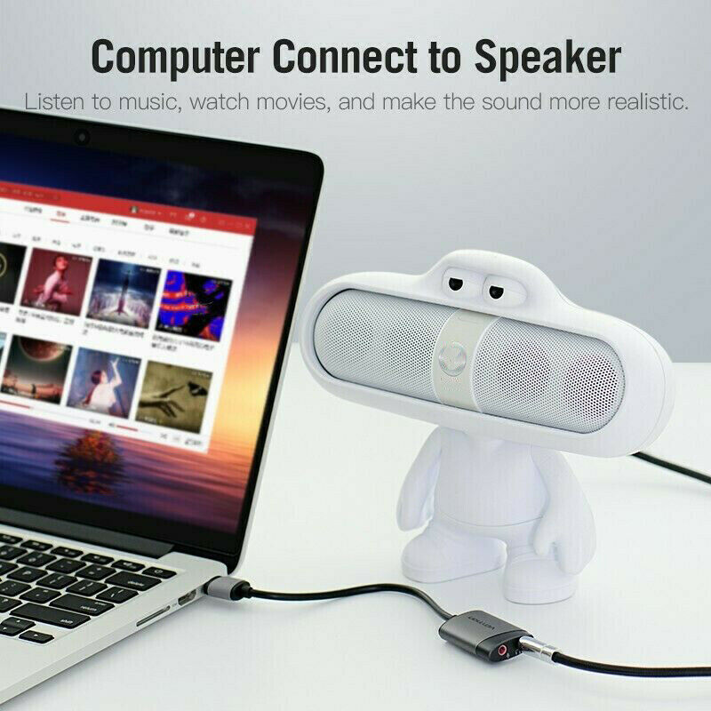 Vention External Sound Card USB Audio Adapter Card with Mic USB to 3.5mm Jack S2