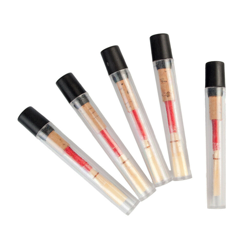 5pc Oboe Reeds Cork Red Sofe w/ Plastic Tube Container for Oboe Accessories