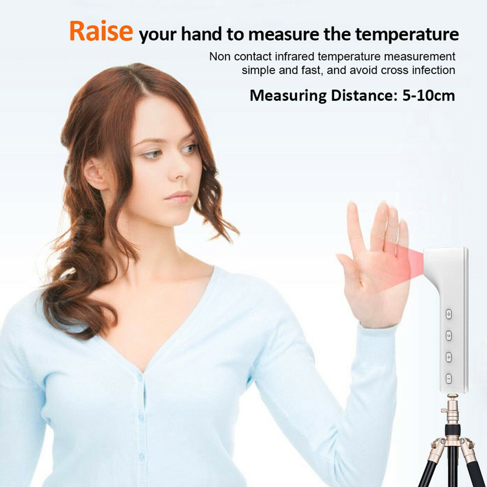 Non- Thermometer Temperature Display Wall Mounted Human Body