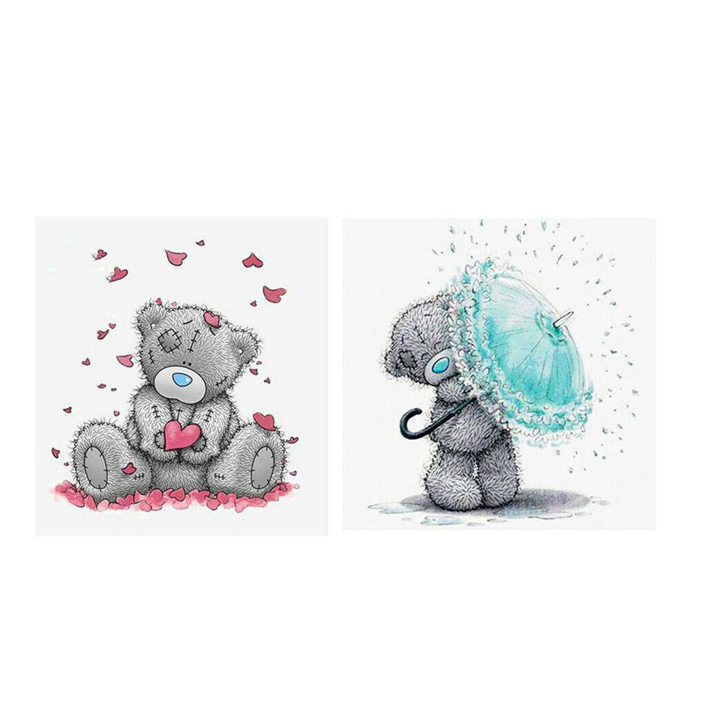 2 Pack DIY 5D Diamond Painting by Number Kit for Kids Children, Cross Stitch