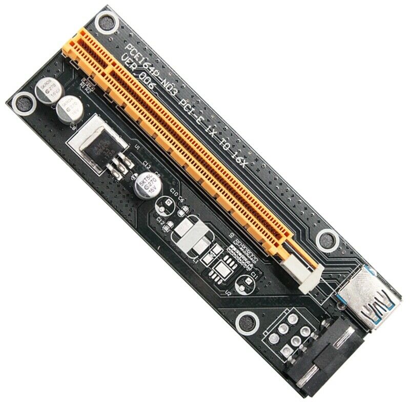 VER006 USB 3.0 Pci-E Riser Card PCI-E 1X to 16X 4Pin Image Extension Cable BS4B4