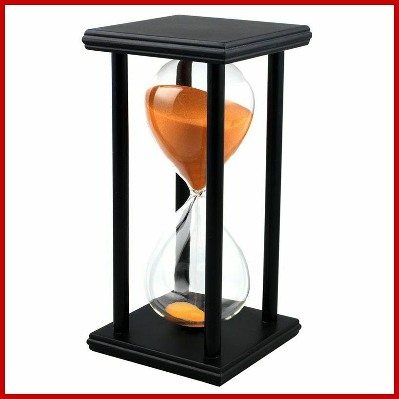 60Min Minutes Hourglass Sand Timer Clock Decor Wooden Hour Sand Timer Decoration