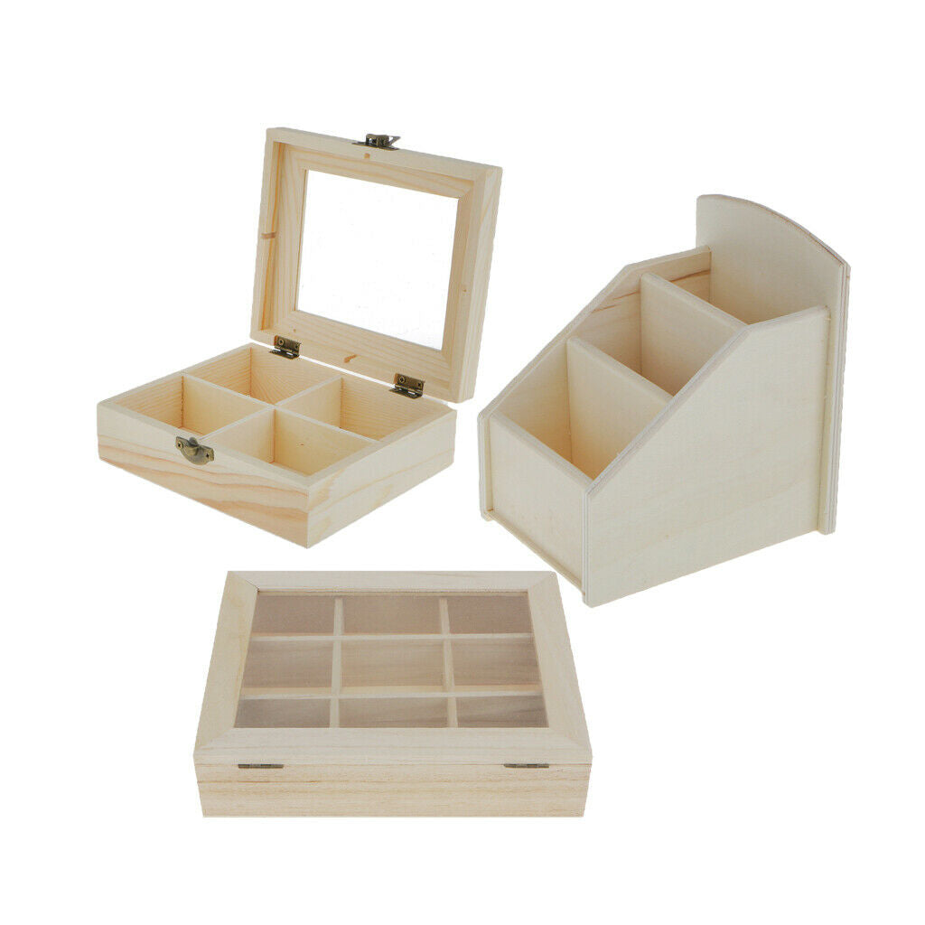 3x Jewelry Box, Box For Storage And Storage Wooden Jewelry, Handmade, Woman,