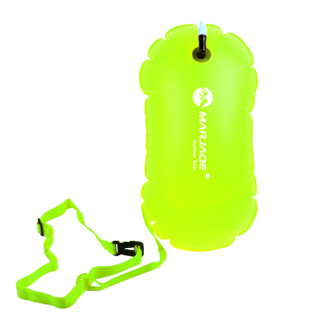 High Viz Fluo Yellow Inflatable Swim Buoy Tow Float Air Bag for Wild and Open