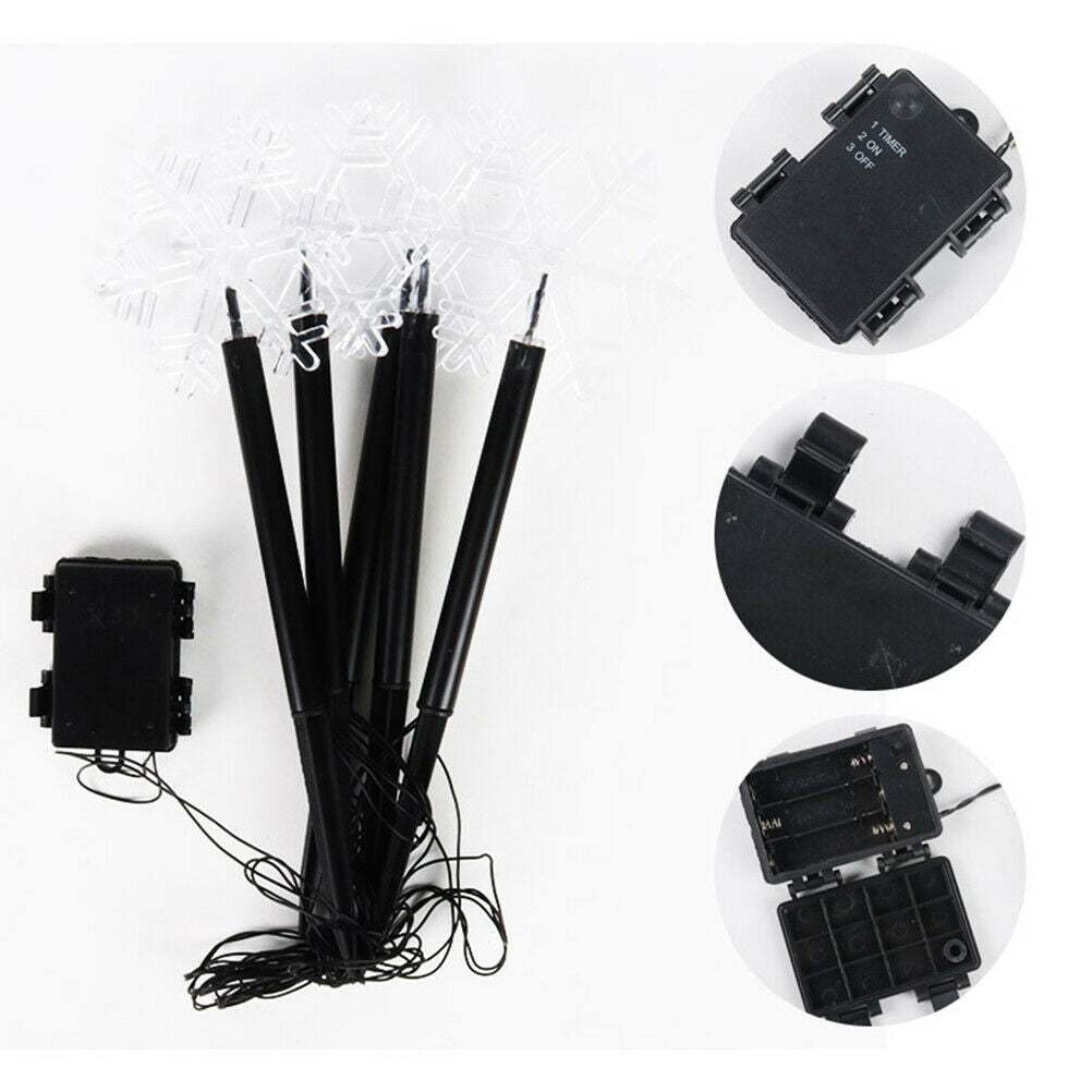 5Pcs Solar Christmas Lights Outdoor Garden Decorative Lights Waterproof Lights