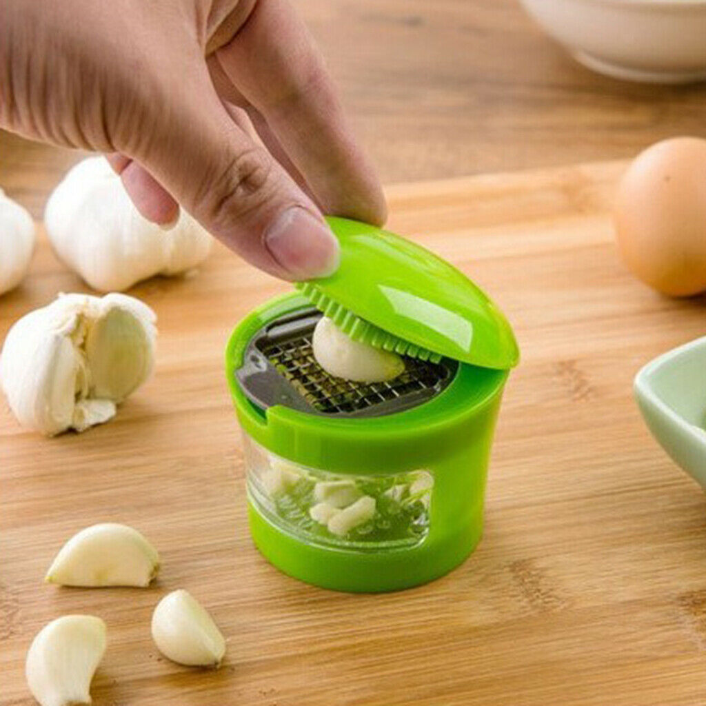 Plastic Garlic Press Chopper Ginger Onion Carrot Crusher Mincer Squeezer