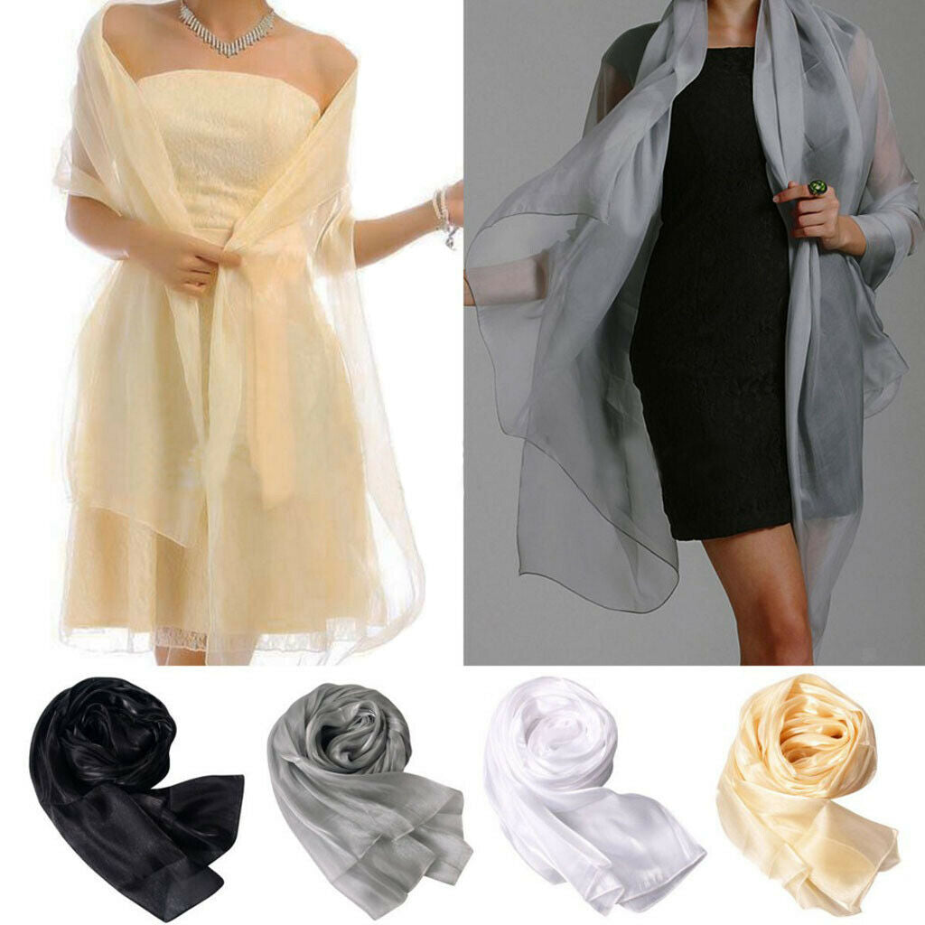 2x 2016 Women Lady Chiffon Solid Long Neck Scarf Shawl Scarves Stole Wraps Hot