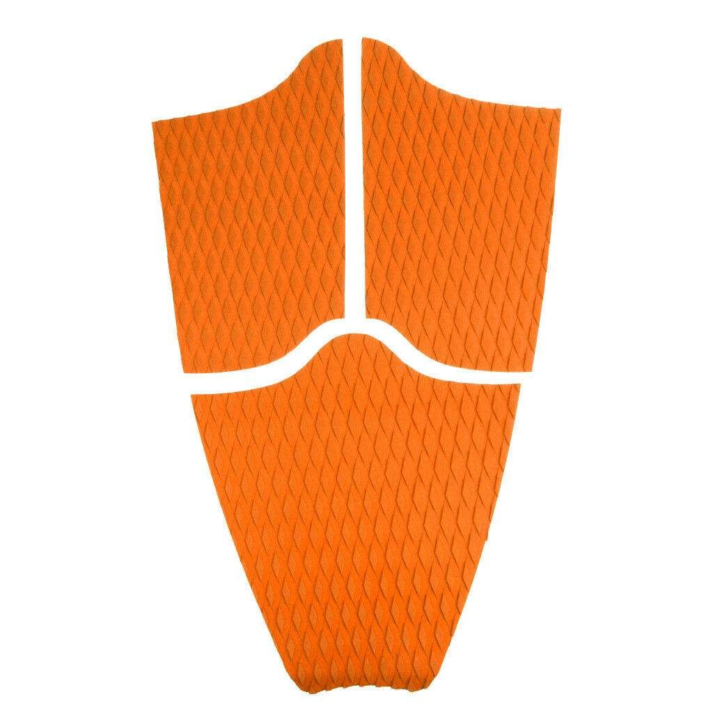 9pcs/Set Diamond Surfboard Full Deck Traction Pad Tail Grips Orange