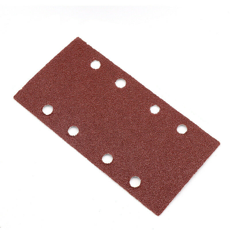 25XSanding Rectangular Sandpaper Orbital Palm Sander Paper 8Holes 185x93mm HN US