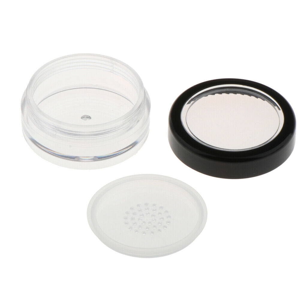 10pcs Loose Powder Container Powder Puff Case Foundation Makeup Storage Jars